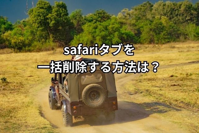 safariタブを一括削除するには？